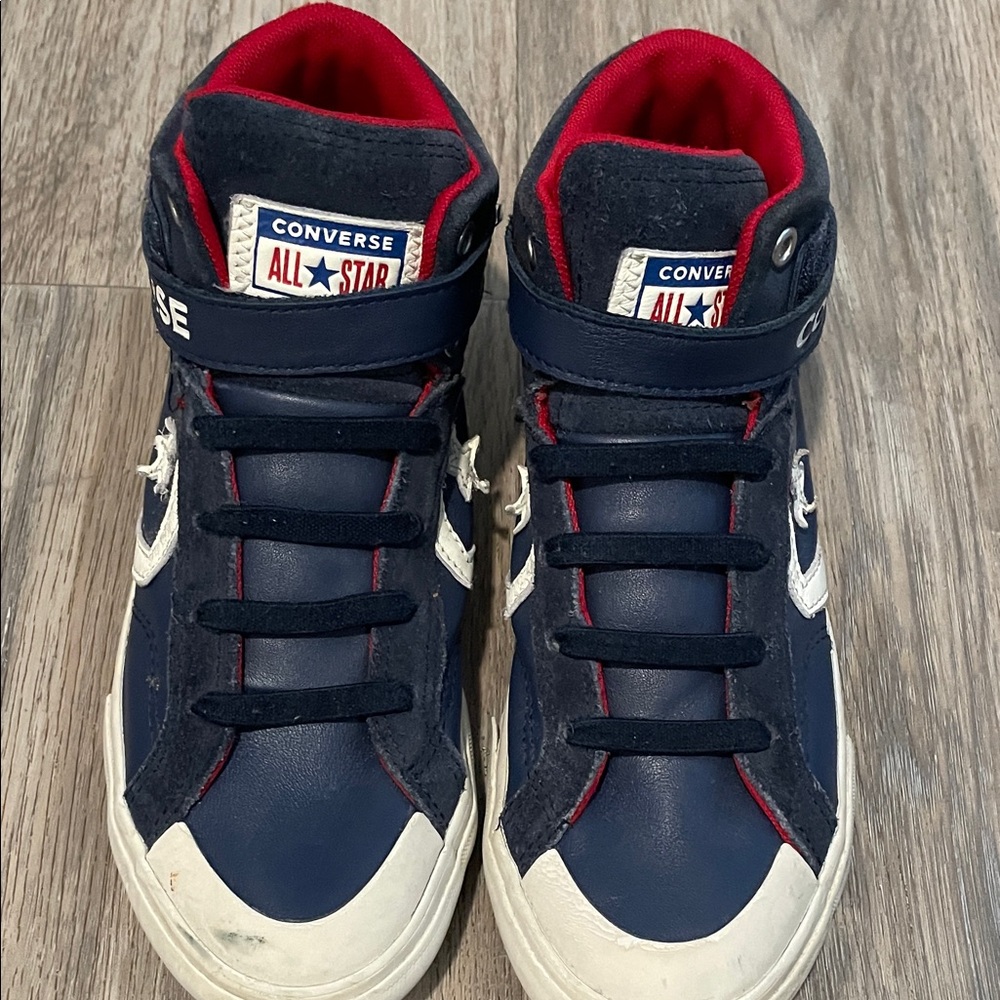 Converse Kids' Blue and White High-Top Sneakers